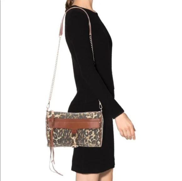 Rebecca Minkoff Leopard Mac Daddy Chain Crossbody Bag. - Picture 3 of 15
